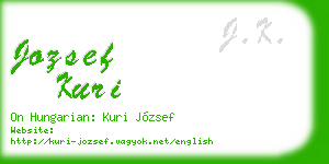 jozsef kuri business card